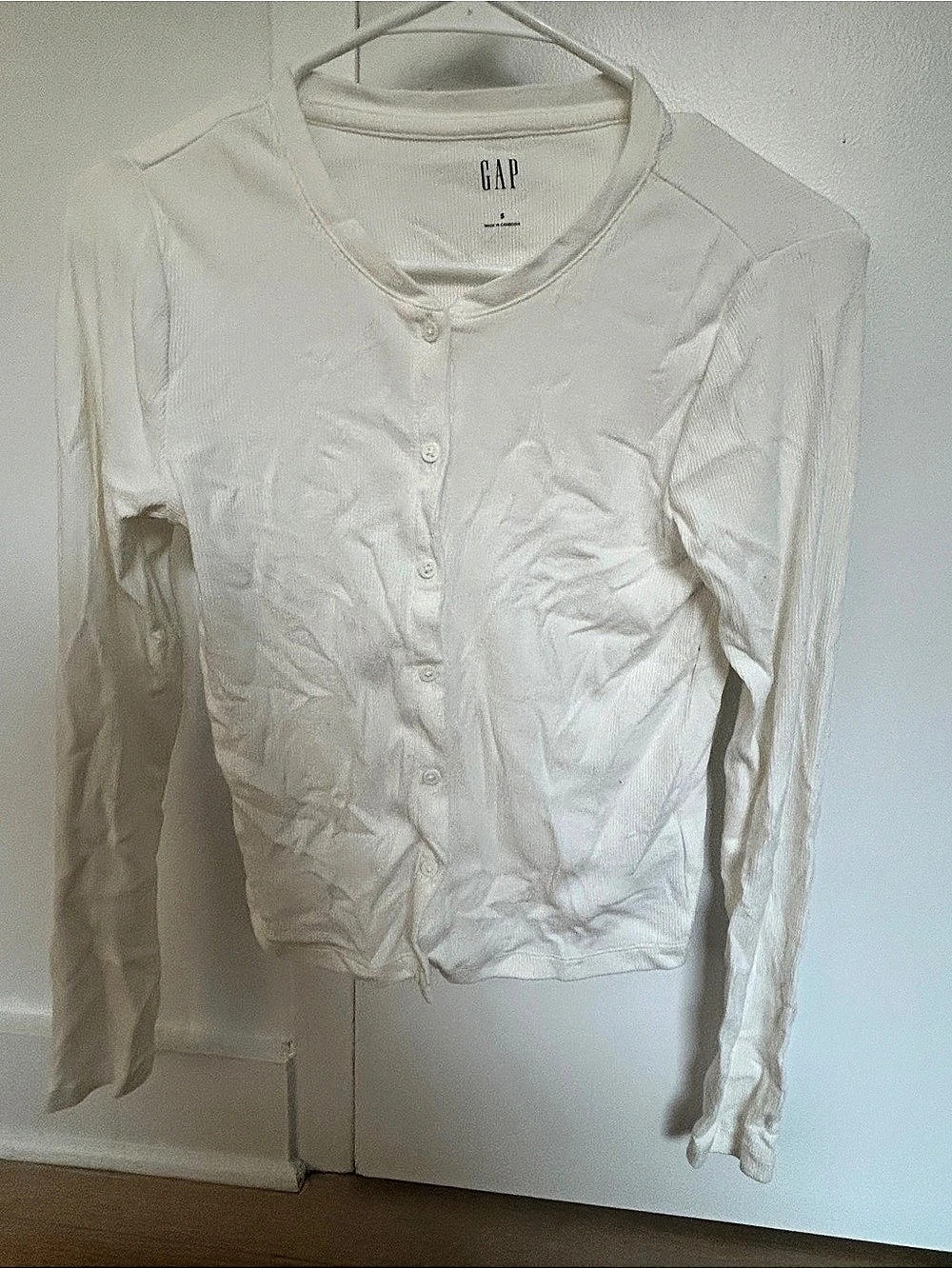 Gap Women'Small Ribbed Cardigan White Size Small